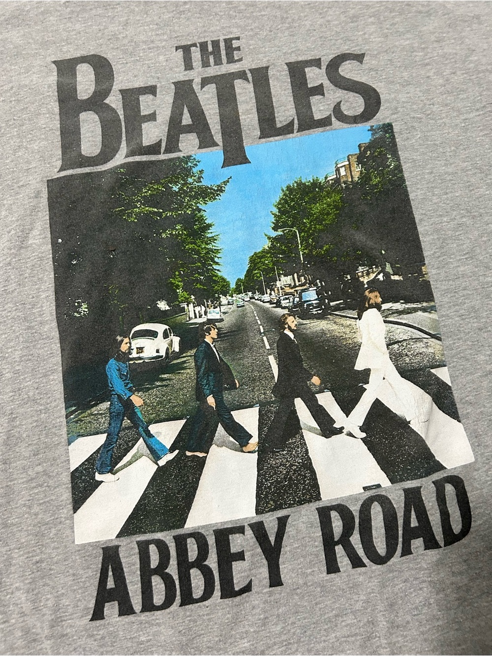 The Beatles Kids Abbey Road Tee - Grey with Blue & Green Print